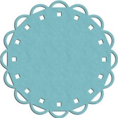 scalloped doily