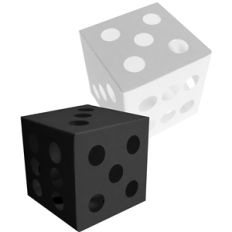 3d cutout dice favor box