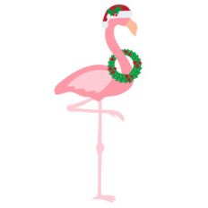 flamingo santa