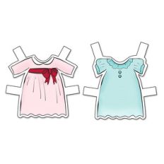 nutcracker paper doll set - clara nightgowns