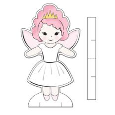 nutcracker paper doll set - sugar plum fairy paper doll