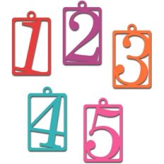 1-5 framed numbers