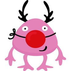 pink monster reindeer