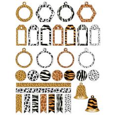 animal print tags/ornaments