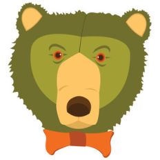 scruffy bear: green