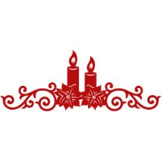 poinsettias and candles border