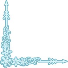 snowflakes circle corner