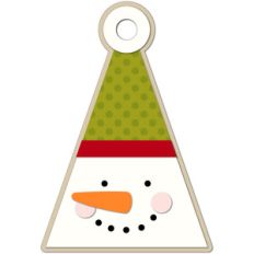 christmas tag snowman