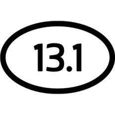 half marathon car sticker