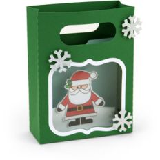 shadowbox gift card bag santa