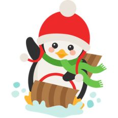 sledding penguin