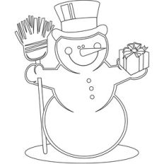 snowman coloring page