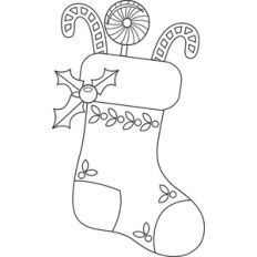 christmas stocking coloring page