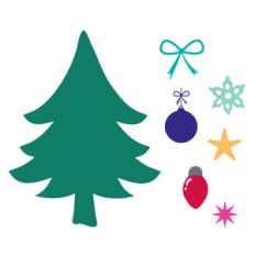 decorate a christmas tree set