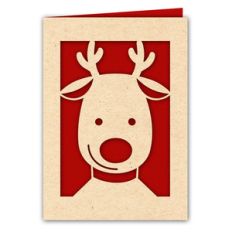 5x7" reindeer card