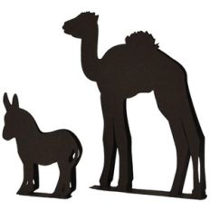 donkey and camel free standing nativity