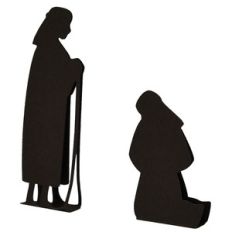 joseph and mary free standing nativity