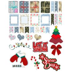 snow-themed planner stickers