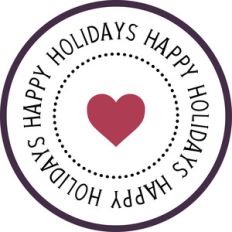 happy holidays stamp