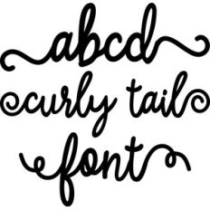 curly tail font