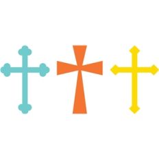 3 christian cross set