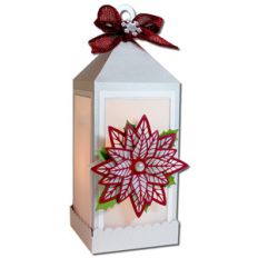 poinsettia lantern (flameless)