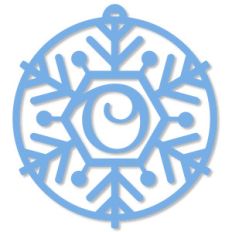 snowflake monogram ornament - o
