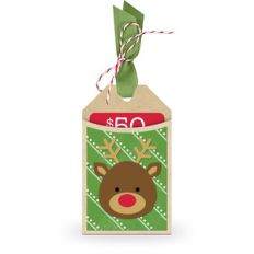 gift card holder tag reindeer