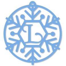 snowflake monogram ornament - l