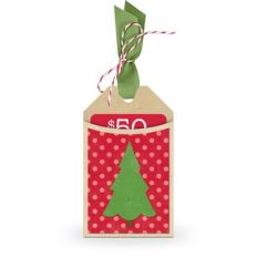 gift card holder tag christmas tree