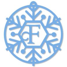 snowflake monogram ornament - f
