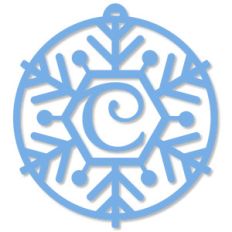 snowflake monogram ornament - c