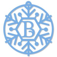 snowflake monogram ornament - b