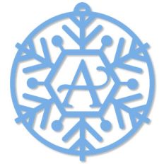 snowflake monogram ornament - a