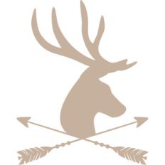 crossed arrows deer