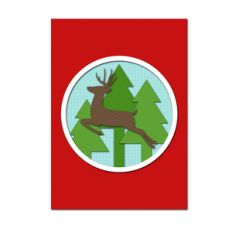 a7 deer flat card