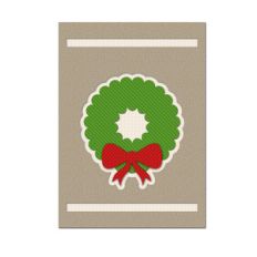 a7 wreath flat card