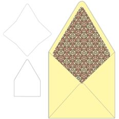 announcement style square envelope with liner