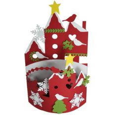 christmas birdie village bendi card
