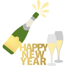 happy new year champagne