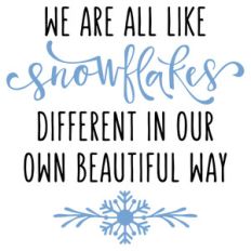we are all like snowflakes