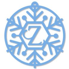 snowflake monogram ornament - z