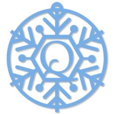 snowflake monogram ornament - q