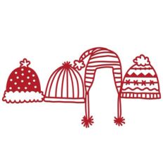 warm winter hats border