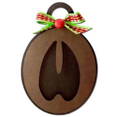 deer reindeer track ornament tag