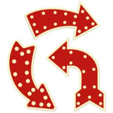 marquee arrows curved