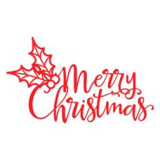 merry christmas with holly
