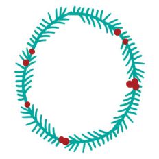 christmas holly alphabet o