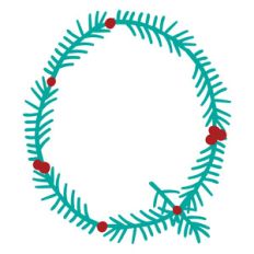 christmas holly alphabet q