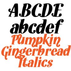 ld pumpkin gingerbread italics